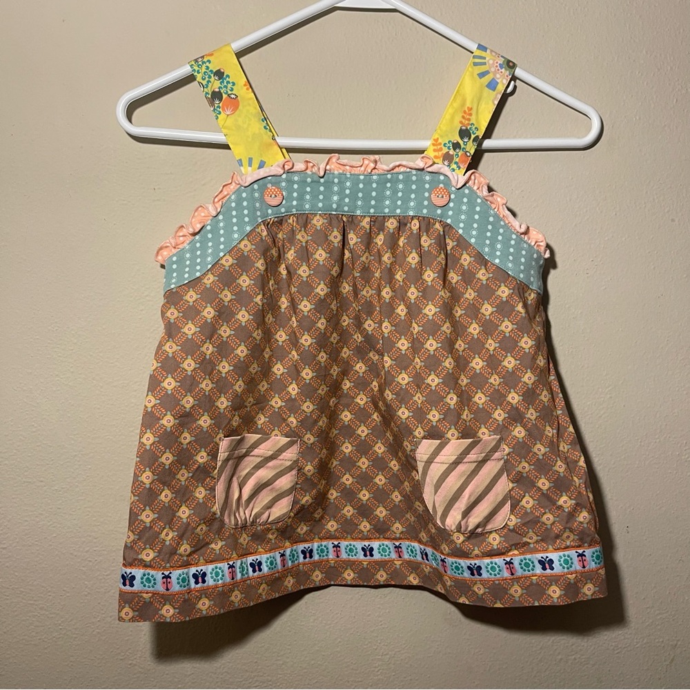 Matilda Jane Brown and Yellow Camisole SZ 8